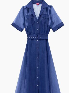 cadence dress island blue Staud Cadence Dress Dune